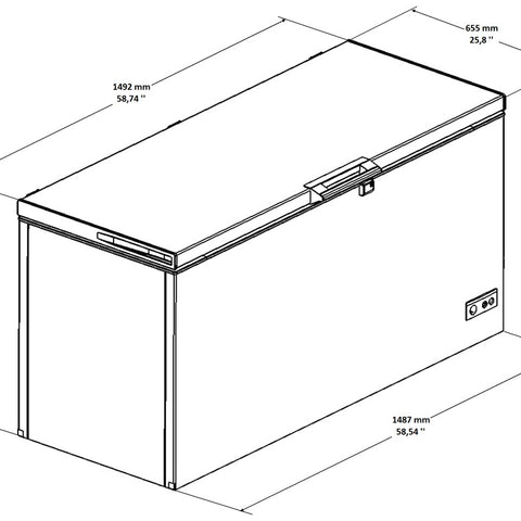 Sterling Pro Green SPC465 Chest Freezer / Chiller / Fridge, 469 Litres