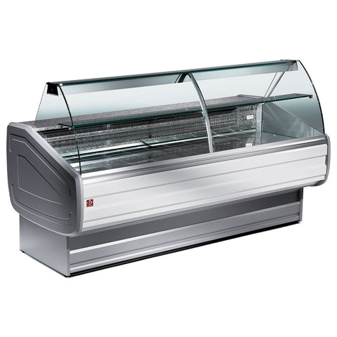 Diamond MY25/A1-VV/R2 Stainless Steel Refrigerated Curved Serveover Counter with Understorage, 2500mm
