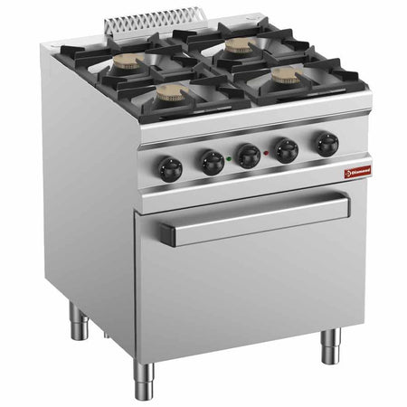 Diamond C4GFEV7-BF 4 Stove Freestanding Gas Range Cooker on Electric Oven, 2.6kW