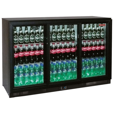 Diamond TABS3/D-N2 Sliding Glass Triple Door Back Bar Bottle Cooler, 300 Litres