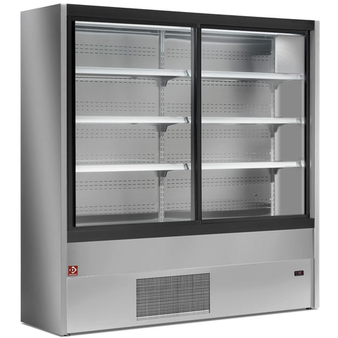 Diamond PD18/A7-R2 Grey Refrigerated Multideck with Glass Sliding Doors, 1800mm
