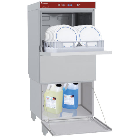 Diamond D86/6_BD/F-PF 500mm Basket Frontloading Dishwasher with Closed Understorage, 18 Plates