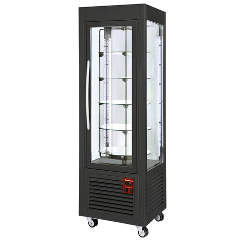 Diamond SNE/RN-B7-R2 Black Panoramic Rotating Display Refrigerator, 360 Litres