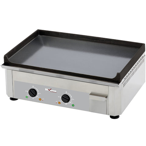 Diverso WR-EP60-SS Electric griddle plate, double, enamelled
