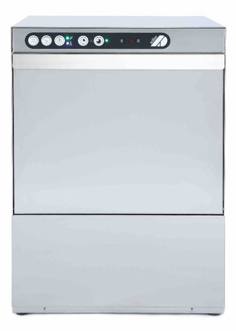 Adler AD40GL-DPSO 400mm Basket Glasswasher with Chemical Pump, Drain Pump & Integral Water Softener, 16 Pint Capacity