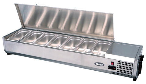 Atosa VRX1200/380S Countertop Topping Unit with 4 x 1/3 GN Pans/Lids, 1205mm