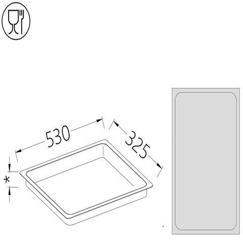 Diamond B/GN1/1-65 Gastronorm Tub 1/1 - H65 Mm