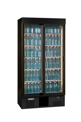 Gamko Maxiglass MG3/500SD Maxiglass Sliding Glass Double Door Upright Bottle Cooler, 500 Litres