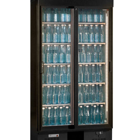 Gamko Maxiglass MG3/500SD Maxiglass Sliding Glass Double Door Upright Bottle Cooler, 500 Litres