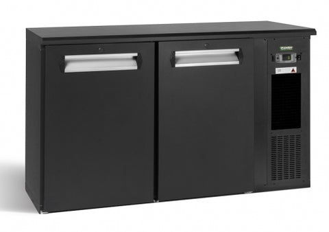 Gamko E3/22MU84 Solid Double Door Black Undercounter Bottle Cooler, 344 x 33 Centiliters Bottles