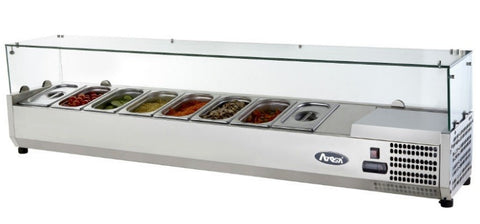 Atosa VRX1200/330 Countertop Topping Unit with 5 x 1/4 GN Pans/Lids, 1205mm