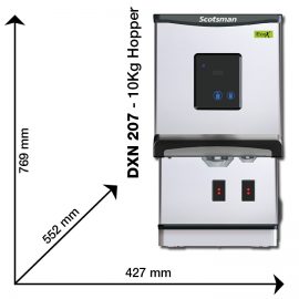 Scotsman DXN 207 Eco-X Cubelet Ice/Water Dispenser, 100kg/24hrs Output / 10kg Storage
