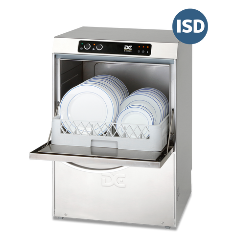 DC SD45ISD Standard Range 450mm Basket Frontloading Commercial Dishwasher with Integral Water Softener & Drain Pump, 14 Plates
