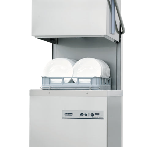 Halcyon Aimka AMH95WSD Passthrough Hood Type Dishwasher 500mm Basket + Drain Pump + Built in Softener