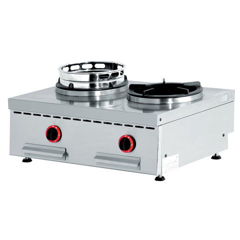 Diamond WGX2-8/T Gas Fire Wok For Table, 2 Fires (2X 13 Kw)