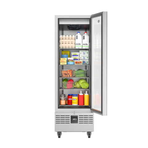 Foster FSL400G/11-310 Slimline Single Glass Door Refrigerated Upright Display Cabinet, 400 Litres