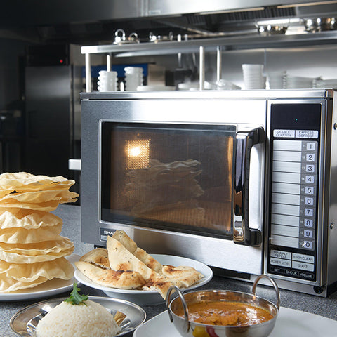 Sharp R24AT Heavy Duty Commercial Microwave Oven, 1900W