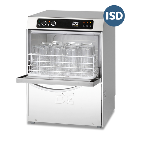 DC SG35ISD Standard Range 350mm Basket Frontloading Commercial Glasswasher with Integral Water Softener and Drain Pump, 14 Pint Capacity