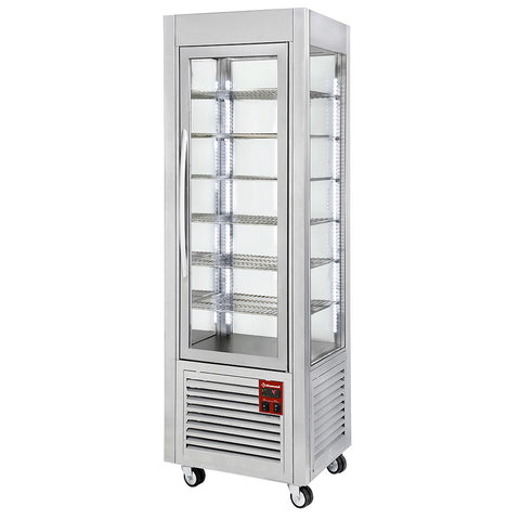 Diamond SNE/GB-A5-R2 Stainless Steel Panoramic Ventilated Display Freezer, 360 Litres