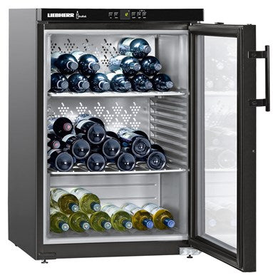 Liebherr WKB 1812 Black Undercounter Wine Cooler, 135 Litres