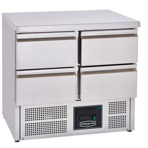 Sterling Pro Cobus SPU201-4D Undermounted Fridge Counter 4 Drawers, 220 Litres