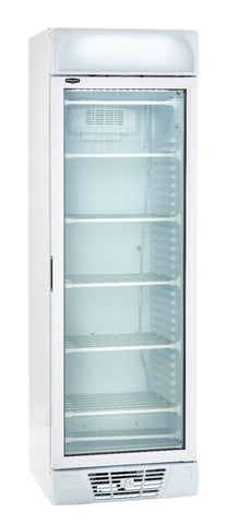 Sterling Pro Green BBVF372-HC Upright Glass Single Door Display Freezer, 382 Litres