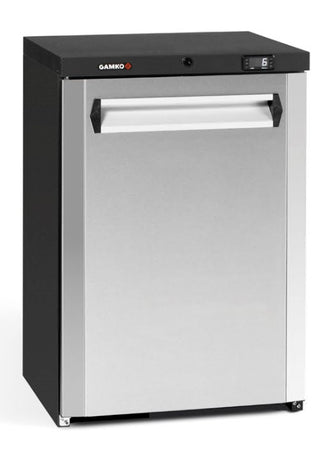 Gamko MG3/150RCS Maxiglass Right Hand Hinged Solid Single Door Undercounter Stainless Steel Bottle Cooler, 150 Litres