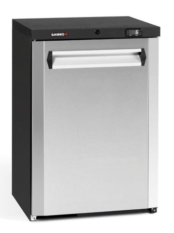 Gamko MG3/150RCS Maxiglass Right Hand Hinged Solid Single Door Undercounter Stainless Steel Bottle Cooler, 150 Litres