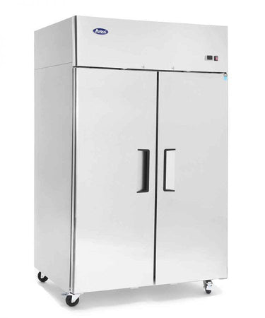 Atosa YBF9219GR Slimline Double Door Upright Freezer, 900 Litres