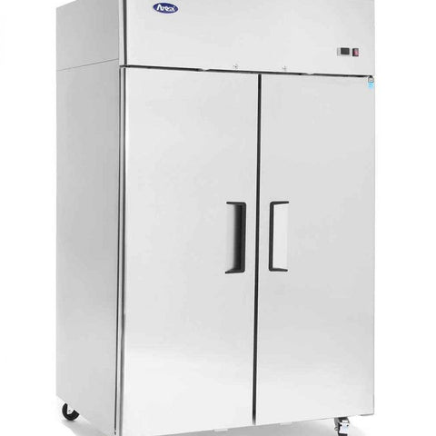 Atosa YBF9219GR Slimline Double Door Upright Freezer, 900 Litres