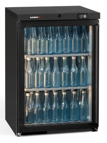 Gamko MG3/150LG Maxiglass Left Hand Hinged Glass Single Door Undercounter Bottle Cooler, 150 Litres