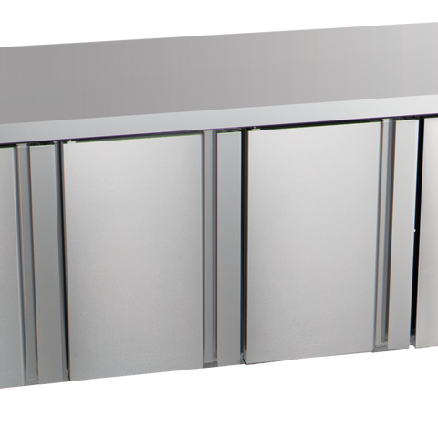 Sterling Pro Green SPI-6-200-30-NS Stainless Steel 3 Door Fridge Counter, 600mm Deep
