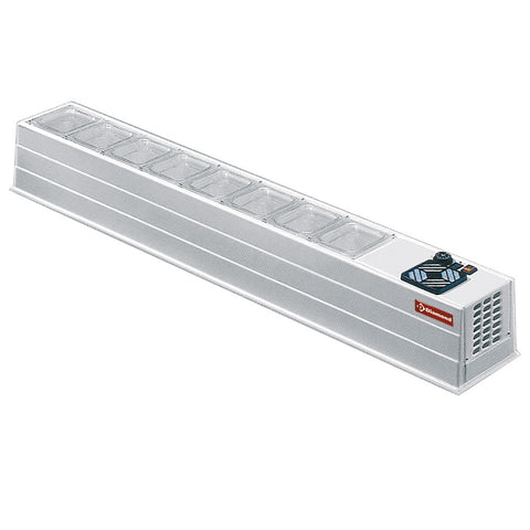Diamond MINI-R6 Stainless Steel Refrigerated Topping Unit, 8 x 1/6 GN Pans