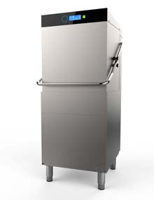 Krupps ELS60TH Pass-Through Hood Type Dishwasher 500mm Basket with Wi-Fi, Drain Pump & Water Softener