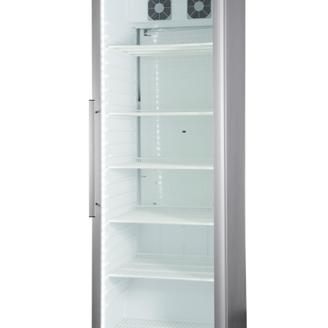 Vestfrost M 180 Glass Single Door Upright Fridge, 381 Litres