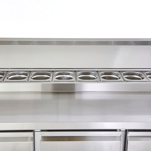 Sterling Pro Cobus SPU300PZ 3 Door Preparation Counter 8 x GN1/6, 392 Litres
