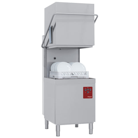Diamond 015-25D/6 500mm Basket Passthrough Hood Dishwasher, 30 Baskets per Hour
