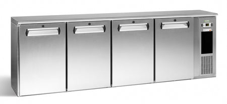 Gamko E3/2222MUCS84 Solid Four Door Stainless Steel Undercounter Bottle Cooler, 722 x 33 Centiliters