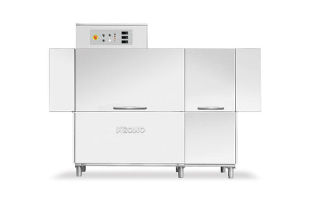 KROMO RK 1840 E-K10 Corner Rack Conveyor Dishwasher 148-190 Racks/h / 500 x 500 Basket
