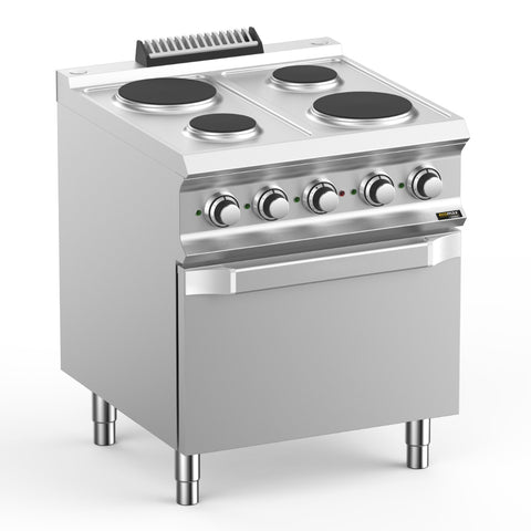 Hobart Ecomax HEPR77FE 4 Round Plate Hob with Electric Oven, 13.5kW