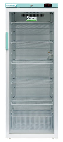 LEC Medical PPGR310BT Glass Single Door Pharmacy Plus Bluetooth Enabled Upright Refrigerator, 310 Litres