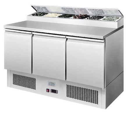 Ice-A-Cool ICE3853GR 3 Door Refrigerated Saladette Preparation Counter 380 Litres