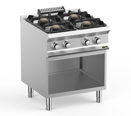 Hobart Ecomax HEFB77AXL 4 Burner Hob on Open Cupboard, 4 x 7kW