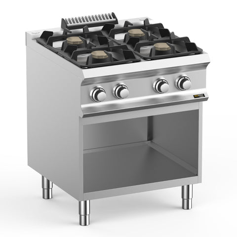 Hobart Ecomax HEFB77AXL 4 Burner Hob on Open Cupboard, 4 x 7kW