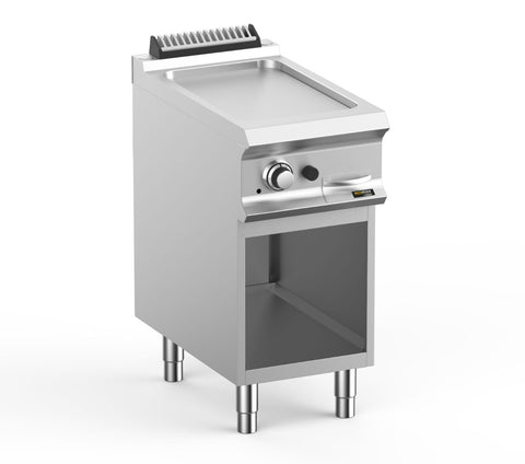 Hobart Ecomax HEFTBG74AL Smooth Griddle on Open Cupboard, 7kW