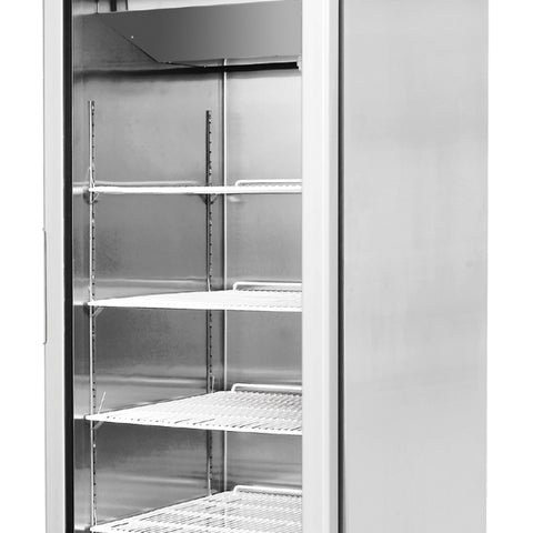 Atosa YCF9401GR Slimline Glass Single Door Upright Fridge, 410 Litres