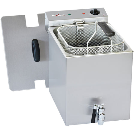 Diamond WR-FES8-RV Single Basket Countertop Electric Fryer, 8 Litres