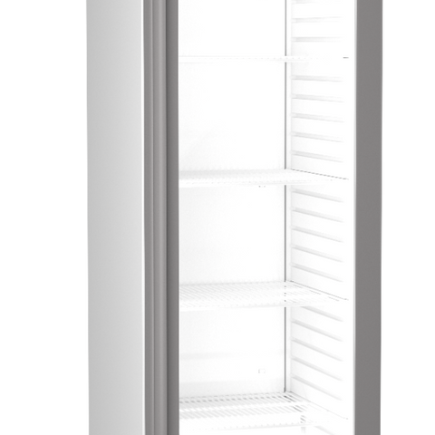 Hoshizaki Compact FG420 L-C DR G U Glass Single Door Stainless Steel Upright Display Freezer, 343 Litres