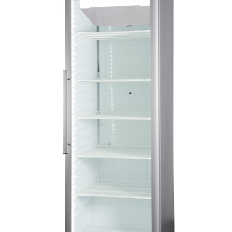 Vestfrost MF180 Glass Single Door Upright Display Freezer, 282 Litres