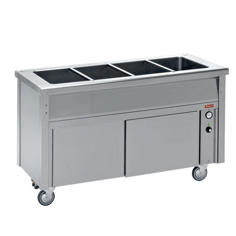 Diamond BA12 Electric Bain Marie on Neutral Closed Cupboard, 3 x 1/1 GN